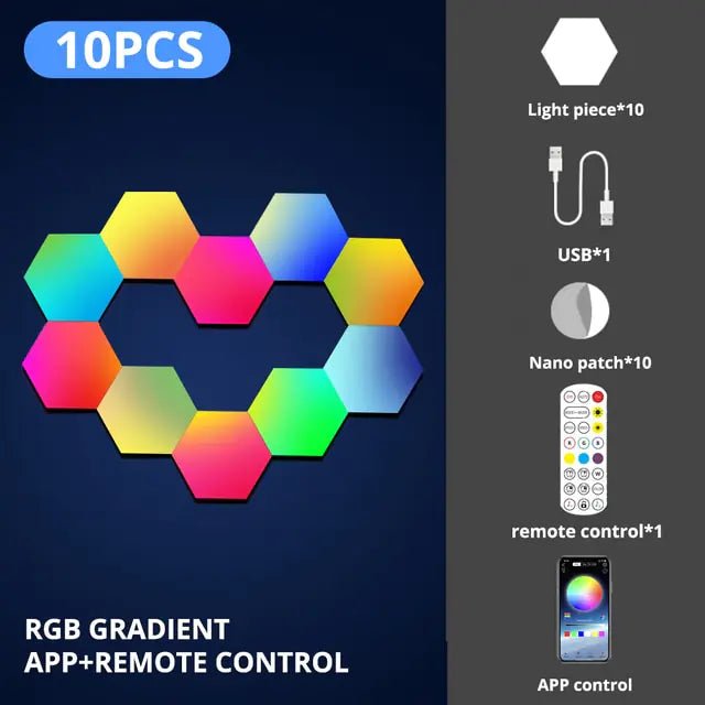 Bluetooth LED Hexagon Light - Bigem's Otaku Boutique1063801_BJ8TFB8Bluetooth LED Hexagon LightBigem's Otaku Boutique Bigem's Otaku BoutiqueBluetooth LED Hexagon Light1063801_BJ8TFB810PCSWIFI voice controlLigtsHome