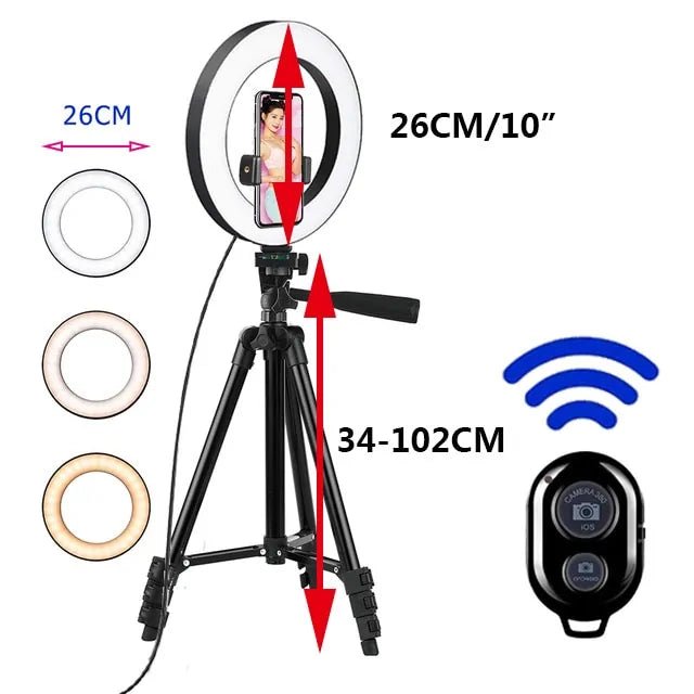 LED Selfie Ring Light Lamp Tripod Holder - Bigem's Otaku Boutique481340_LEWB5JZLED Selfie Ring Light Lamp Tripod HolderBigem's Otaku Boutique Bigem's Otaku BoutiqueLED Selfie Ring Light Lamp Tripod Holder481340_LEWB5JZBlack102CM