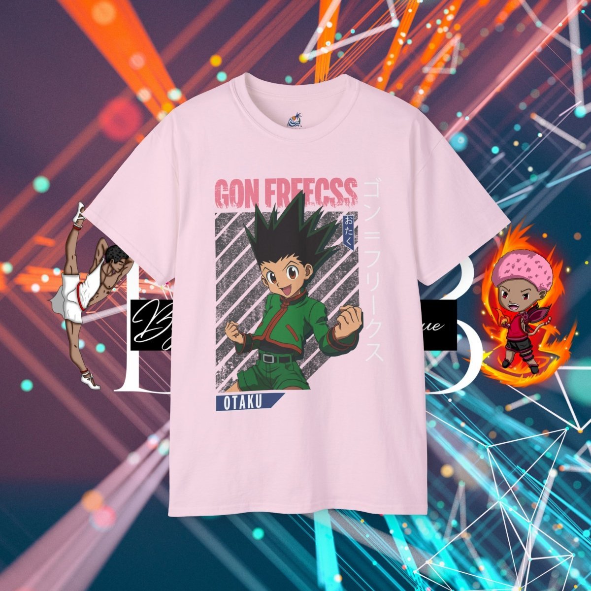 Otaku Unleashed: Gon Freecss Anime Tee - Bigem's Otaku Boutique16407782428222783081Otaku Unleashed: Gon Freecss Anime TeeBigem's Otaku Boutique Bigem's Otaku BoutiqueOtaku Unleashed: Gon Freecss Anime Tee16407782428222783081Light PinkS