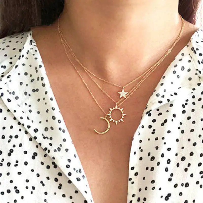 3 Piece Celestial Pave Necklace With ® Crystals 18K Gold Plated Necklace in 18K Gold Plated - Bigem's Otaku BoutiqueHZS-N01243 Piece Celestial Pave Necklace With ® Crystals 18K Gold Plated Necklace in 18K Gold PlatedBigem's Otaku Boutique Bigem's Otaku Boutique3 Piece Celestial Pave Necklace With ® Crystals 18K Gold Plated Necklace in 18K Gold PlatedHZS-N0124