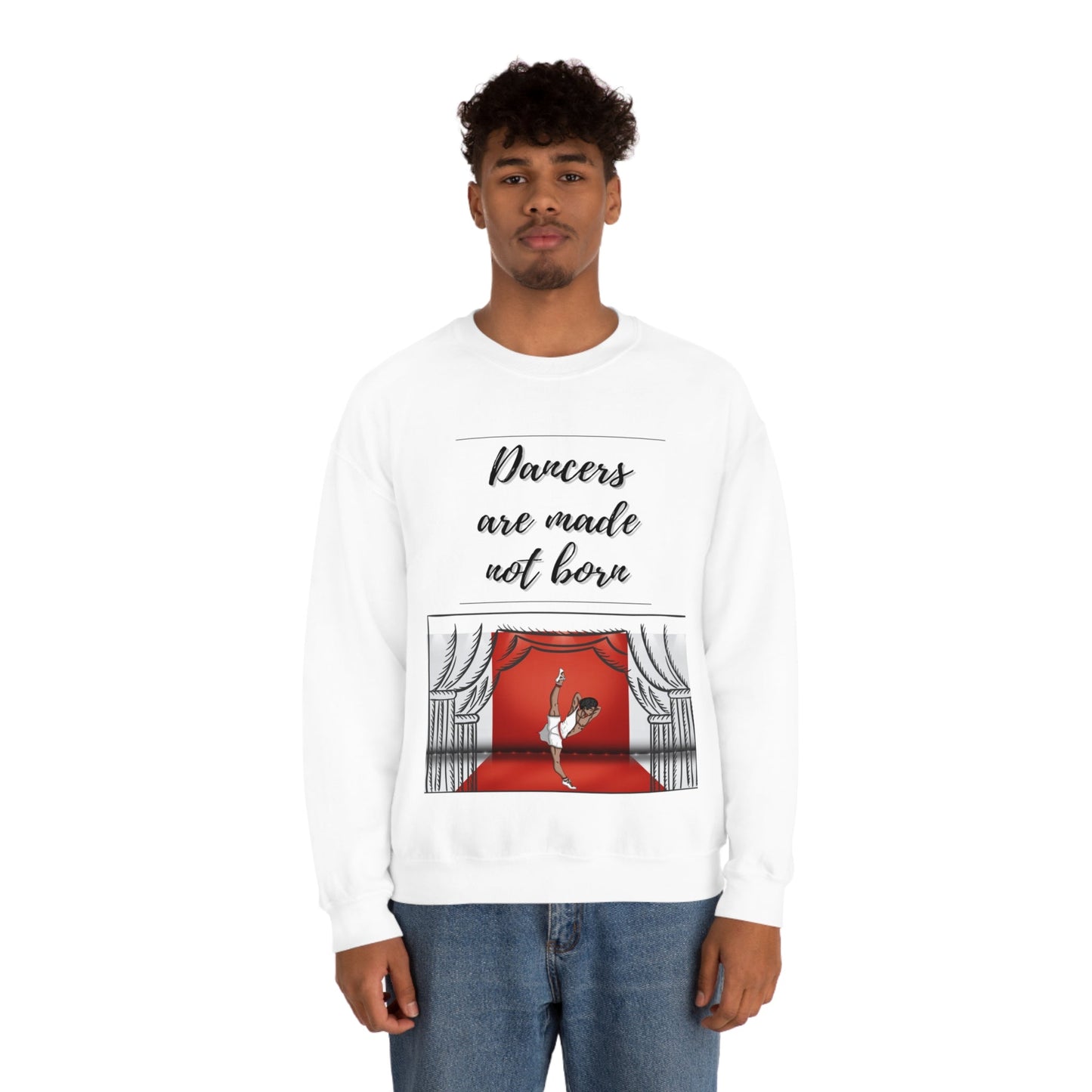 A Dancer is Made Not Born Unisex Heavy Blend Crewneck Sweatshirt - Bigem's Otaku BoutiqueSweatshirt26449552997888556274A Dancer is Made Not Born Unisex Heavy Blend Crewneck SweatshirtSweatshirtPrintifyBigem's Otaku Boutique26449552997888556274SWhiteCrew neckDTGBack to School