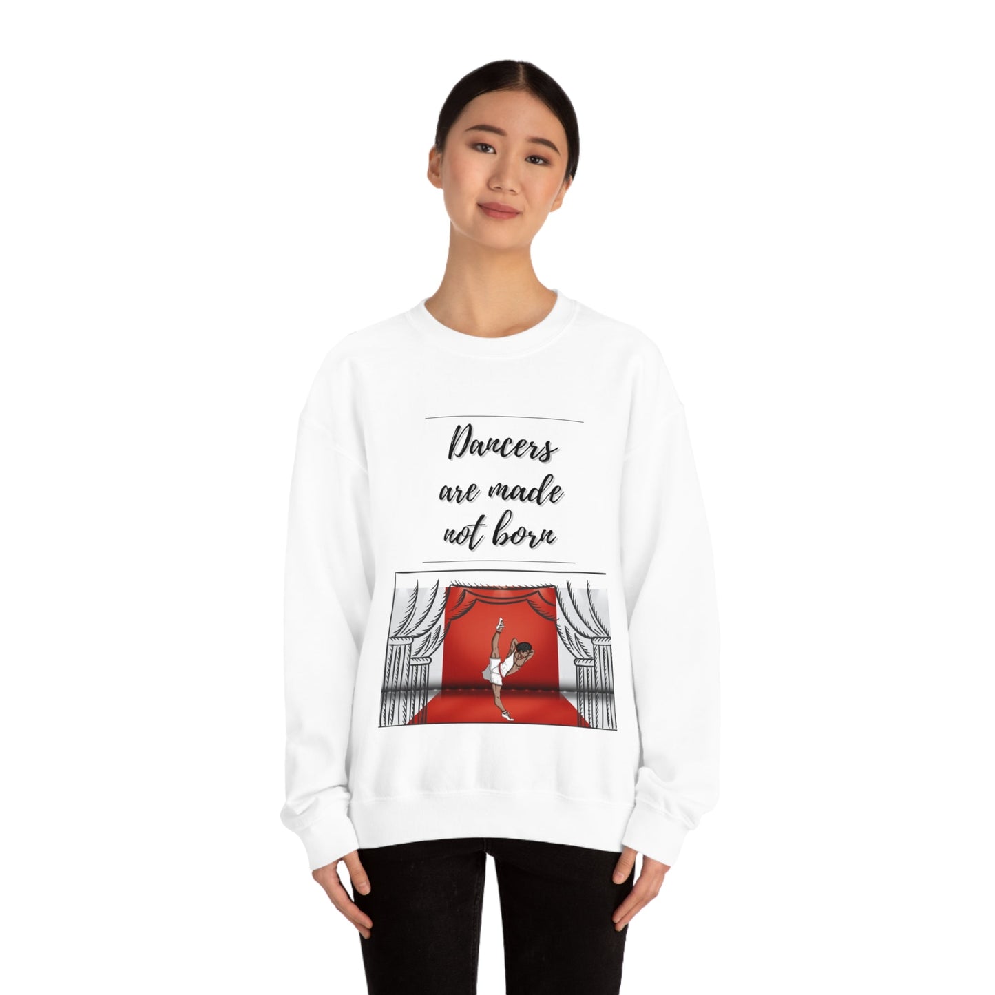 A Dancer is Made Not Born Unisex Heavy Blend Crewneck Sweatshirt - Bigem's Otaku BoutiqueSweatshirt26449552997888556274A Dancer is Made Not Born Unisex Heavy Blend Crewneck SweatshirtSweatshirtPrintifyBigem's Otaku Boutique26449552997888556274SWhiteCrew neckDTGBack to School