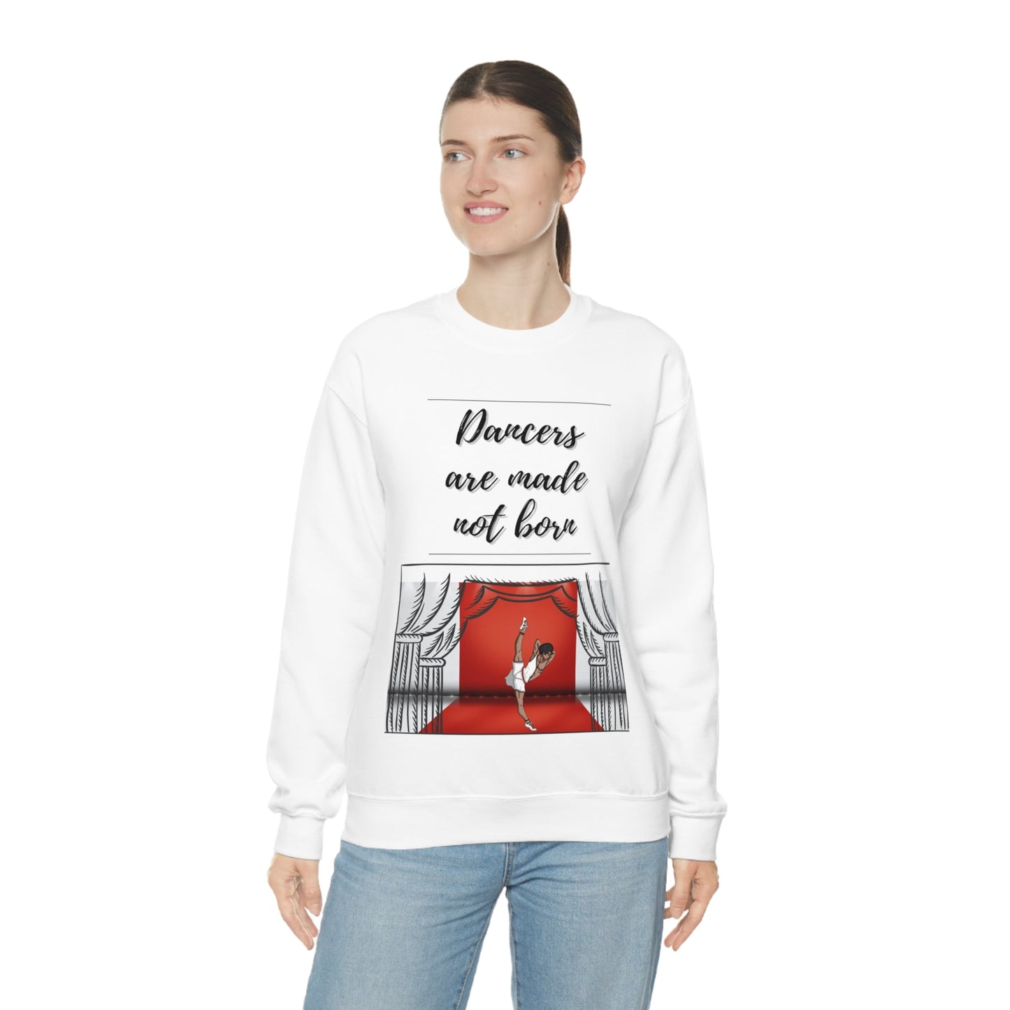 A Dancer is Made Not Born Unisex Heavy Blend Crewneck Sweatshirt - Bigem's Otaku BoutiqueSweatshirt26449552997888556274A Dancer is Made Not Born Unisex Heavy Blend Crewneck SweatshirtSweatshirtPrintifyBigem's Otaku Boutique26449552997888556274SWhiteCrew neckDTGBack to School