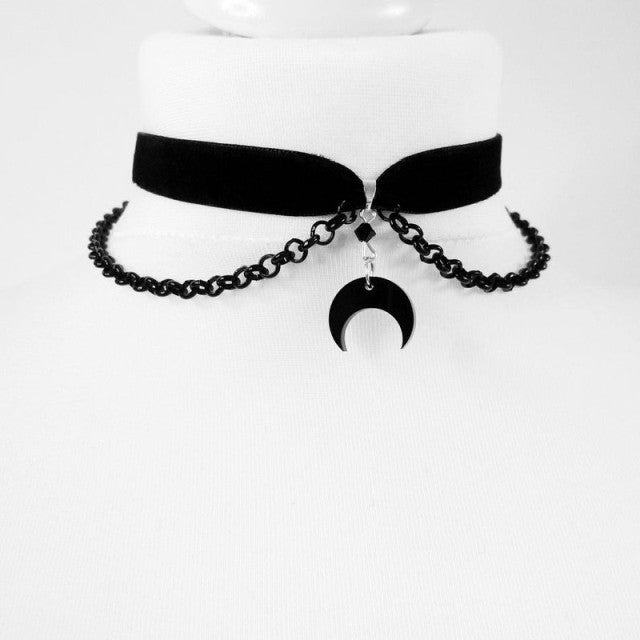 Black Crescent Moon Choker Necklace - Bigem's Otaku Boutique696323_JPLLSZXBlack Crescent Moon Choker NecklaceBigem's Otaku Boutique Bigem's Otaku Boutique696323_JPLLSZXBlack Gun PlatedGiftJewelryAccessories