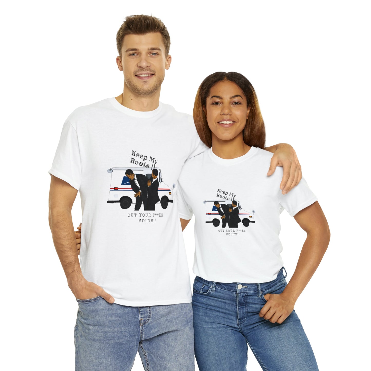 Get My Route Out Your Fuckin Mouth /Will Smith Slap / Chris Rock / Mail man Unisex Heavy Cotton Tee - Bigem's Otaku BoutiqueT-Shirt20397193630876369777Get My Route Out Your Fuckin Mouth /Will Smith Slap / Chris Rock / Mail man Unisex Heavy Cotton TeeT-ShirtPrintifyBigem's Otaku Boutique20397193630876369777WhiteSCrew neckDTGBack to School