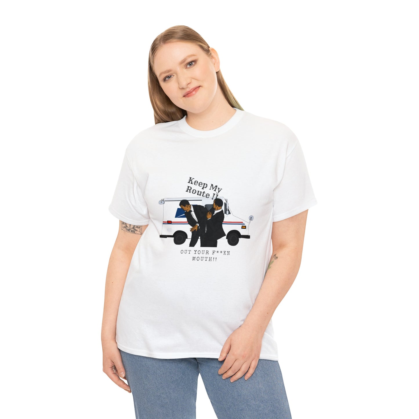 Get My Route Out Your Fuckin Mouth /Will Smith Slap / Chris Rock / Mail man Unisex Heavy Cotton Tee - Bigem's Otaku BoutiqueT-Shirt20397193630876369777Get My Route Out Your Fuckin Mouth /Will Smith Slap / Chris Rock / Mail man Unisex Heavy Cotton TeeT-ShirtPrintifyBigem's Otaku Boutique20397193630876369777WhiteSCrew neckDTGBack to School