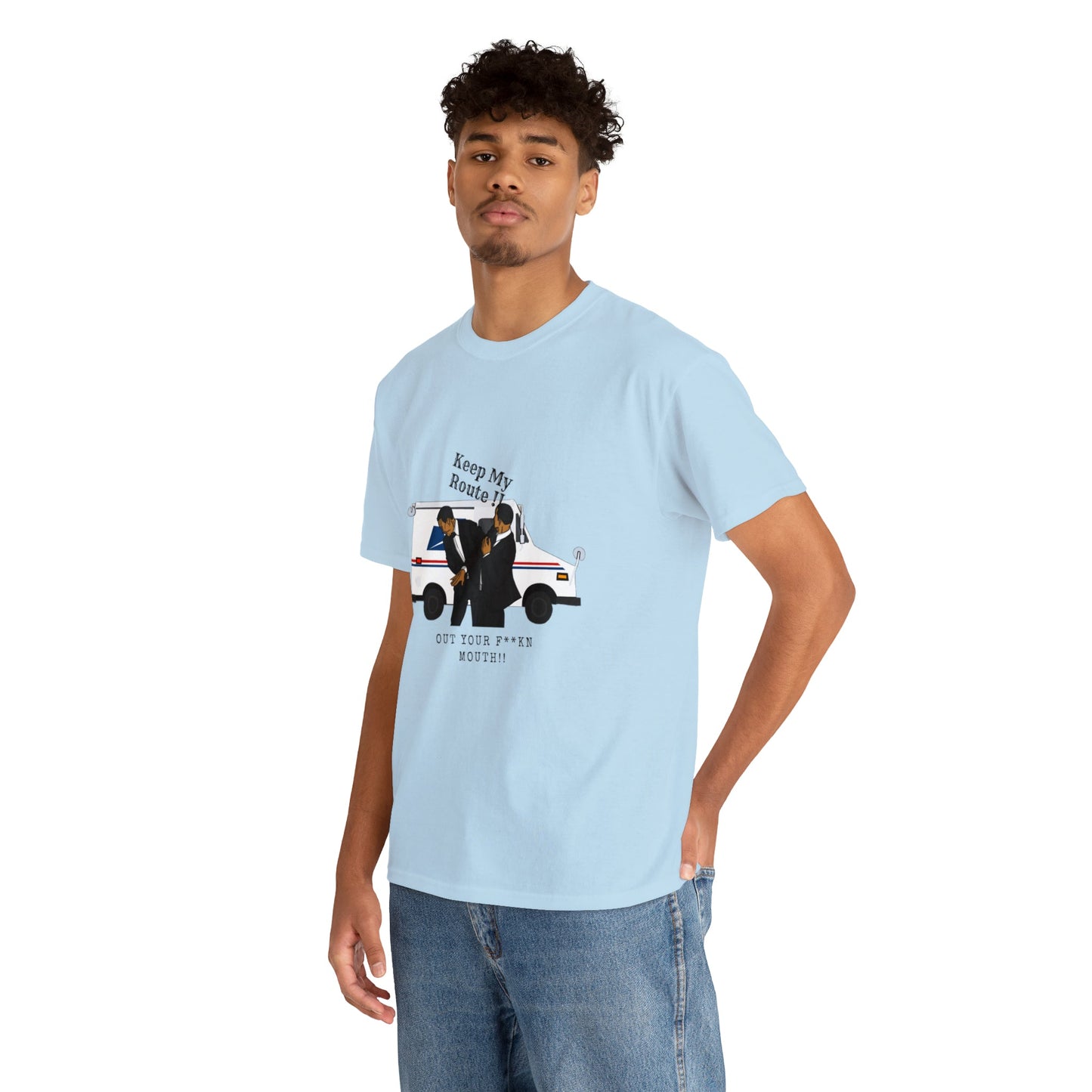 Get My Route Out Your Fuckin Mouth /Will Smith Slap / Chris Rock / Mail man Unisex Heavy Cotton Tee - Bigem's Otaku BoutiqueT-Shirt20397193630876369777Get My Route Out Your Fuckin Mouth /Will Smith Slap / Chris Rock / Mail man Unisex Heavy Cotton TeeT-ShirtPrintifyBigem's Otaku Boutique20397193630876369777WhiteSCrew neckDTGBack to School