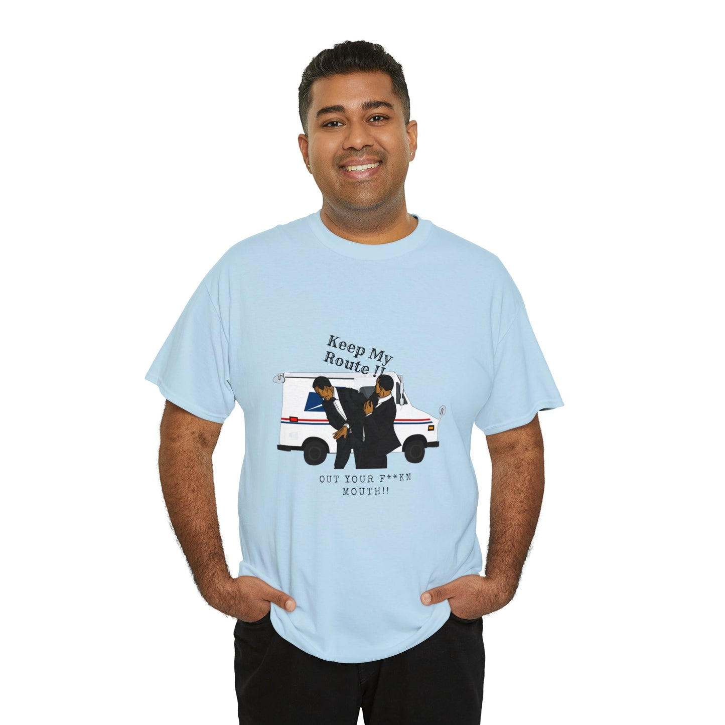 Get My Route Out Your Fuckin Mouth /Will Smith Slap / Chris Rock / Mail man Unisex Heavy Cotton Tee - Bigem's Otaku BoutiqueT-Shirt20397193630876369777Get My Route Out Your Fuckin Mouth /Will Smith Slap / Chris Rock / Mail man Unisex Heavy Cotton TeeT-ShirtPrintifyBigem's Otaku Boutique20397193630876369777WhiteSCrew neckDTGBack to School