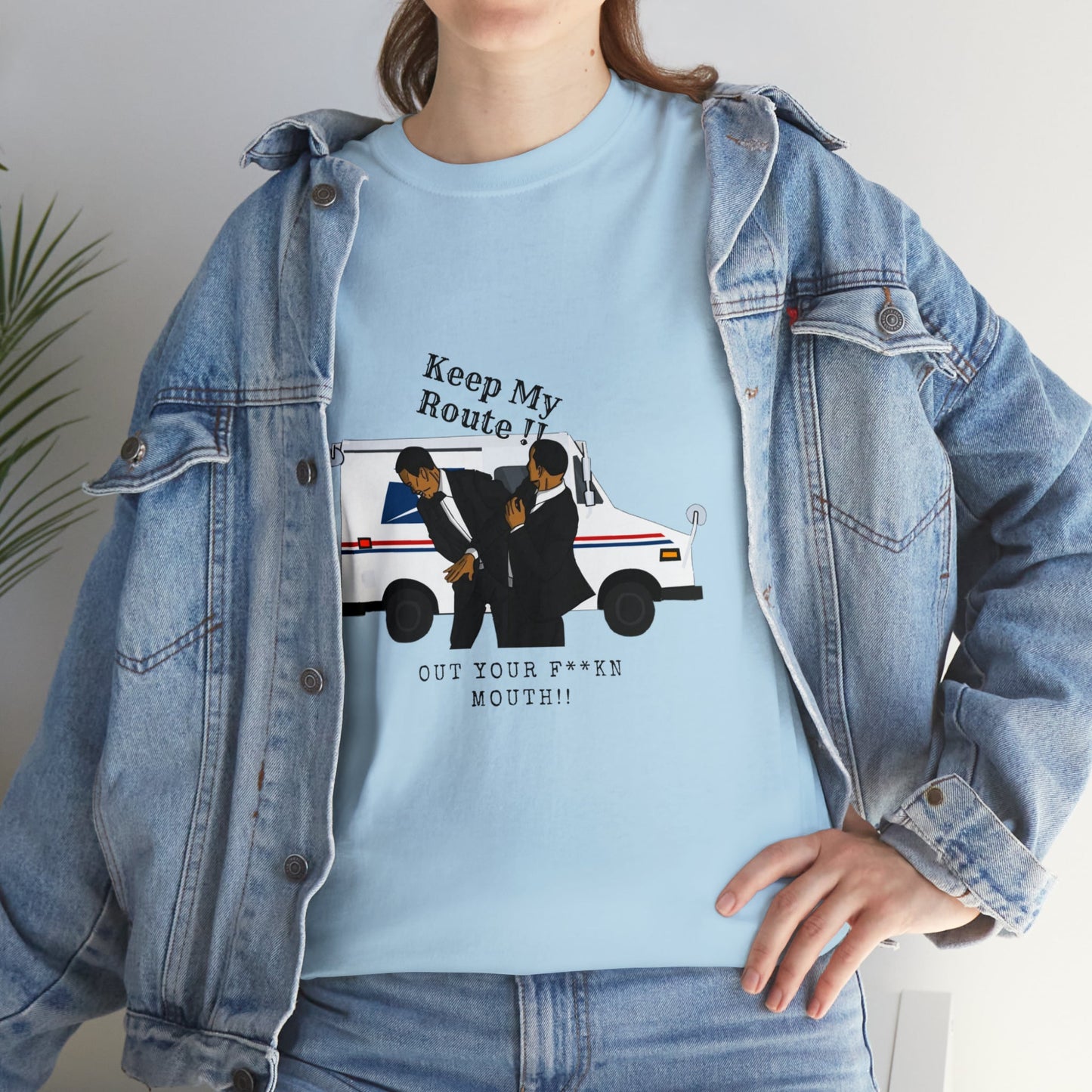 Get My Route Out Your Fuckin Mouth /Will Smith Slap / Chris Rock / Mail man Unisex Heavy Cotton Tee - Bigem's Otaku BoutiqueT-Shirt20397193630876369777Get My Route Out Your Fuckin Mouth /Will Smith Slap / Chris Rock / Mail man Unisex Heavy Cotton TeeT-ShirtPrintifyBigem's Otaku Boutique20397193630876369777WhiteSCrew neckDTGBack to School