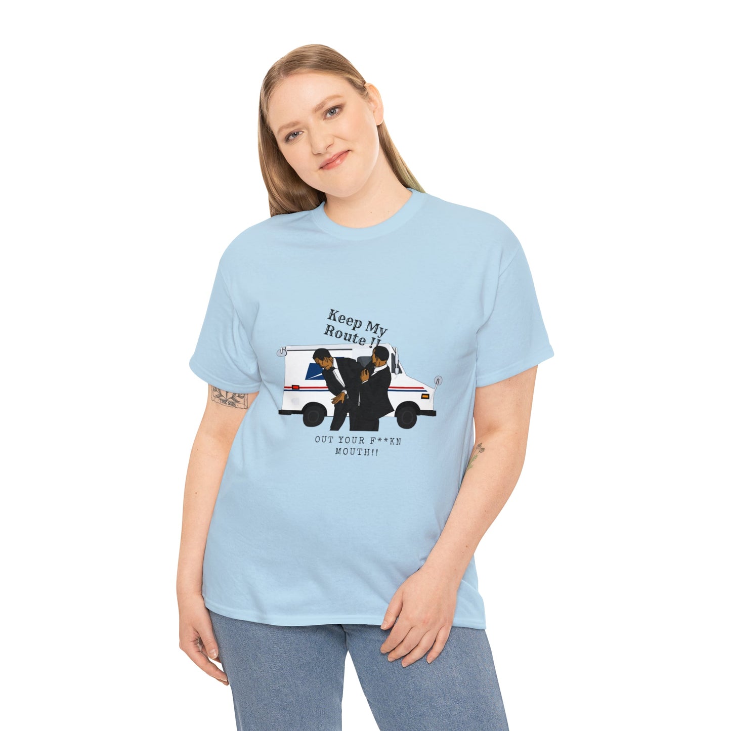 Get My Route Out Your Fuckin Mouth /Will Smith Slap / Chris Rock / Mail man Unisex Heavy Cotton Tee - Bigem's Otaku BoutiqueT-Shirt20397193630876369777Get My Route Out Your Fuckin Mouth /Will Smith Slap / Chris Rock / Mail man Unisex Heavy Cotton TeeT-ShirtPrintifyBigem's Otaku Boutique20397193630876369777WhiteSCrew neckDTGBack to School