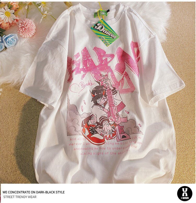 Japan JK Girl Anime Graphic T Shirts - Bigem's Otaku Boutique846092_JAEMWDCJapan JK Girl Anime Graphic T ShirtsBigem's Otaku Boutique Bigem's Otaku Boutique846092_JAEMWDCWhiteXXLT ShirtsWomen's T ShirtsOversized