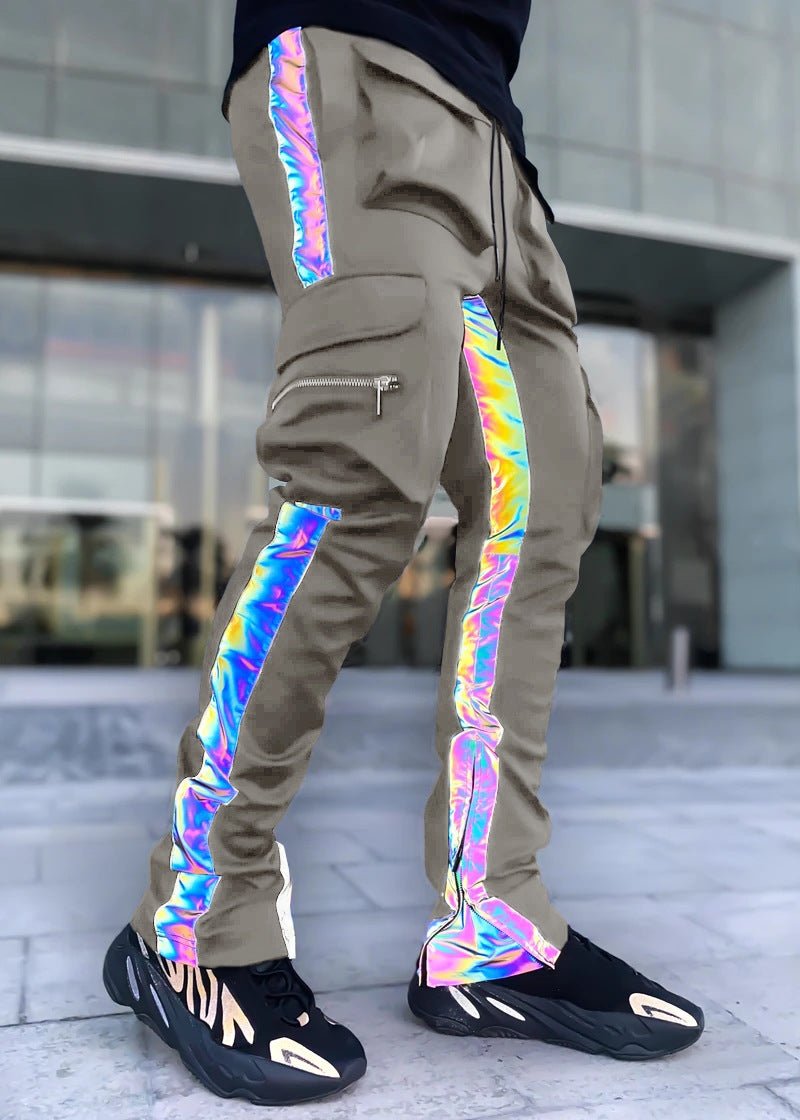 Men's Casual Reflective Jogger - Bigem's Otaku Boutique743056_EXGJOJWMen's Casual Reflective JoggerBigem's Otaku Boutique Bigem's Otaku Boutique743056_EXGJOJWNCK75GreenXSJoggerTrouserCargo Pants