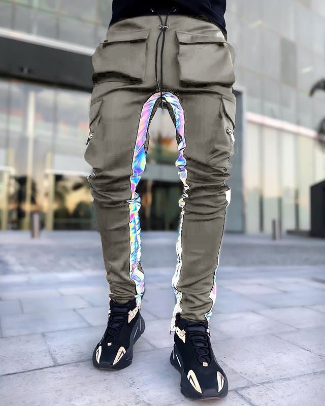 Men's Casual Reflective Jogger - Bigem's Otaku Boutique743056_XETV2XQMen's Casual Reflective JoggerBigem's Otaku Boutique Bigem's Otaku Boutique743056_XETV2XQNCK75BlackXLJoggerTrouserCargo Pants