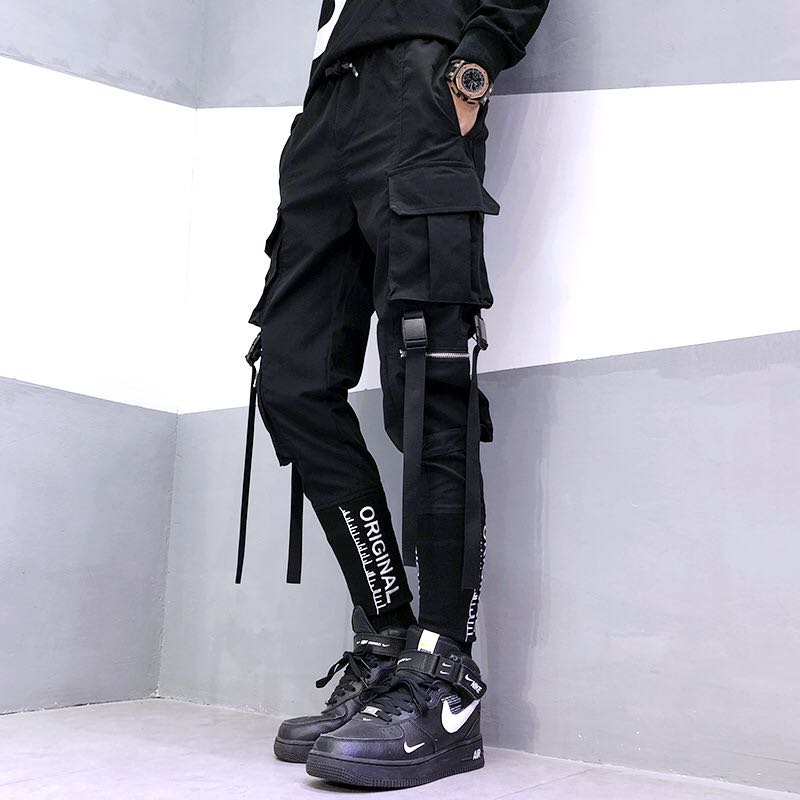 Men's Ribbon Cargo Pants - Bigem's Otaku Boutique1032881_VAVVCEPMen's Ribbon Cargo PantsBigem's Otaku Boutique Bigem's Otaku Boutique1032881_VAVVCEPBlackXXLJoggersPantsCargo Pants