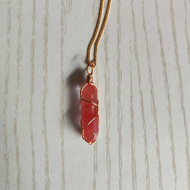 Natural Stone Pendant Necklace - Bigem's Otaku Boutique701071_LYX5AJCNatural Stone Pendant NecklaceBigem's Otaku Boutique Bigem's Otaku Boutique701071_LYX5AJCWatermelon RedNecklacePendantJewelry