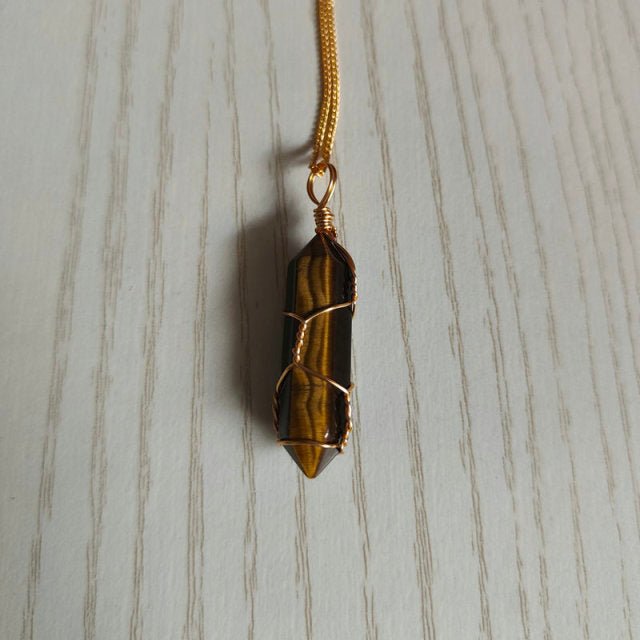 Natural Stone Pendant Necklace - Bigem's Otaku Boutique701071_WBBE5EENatural Stone Pendant NecklaceBigem's Otaku Boutique Bigem's Otaku Boutique701071_WBBE5EETiger Eye stoneNecklacePendantJewelry