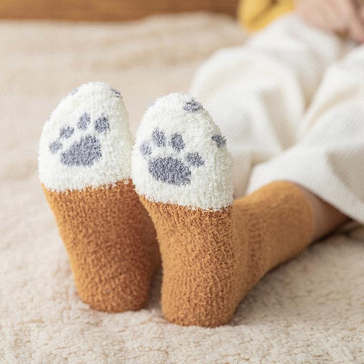 Paw Print Socks - Bigem's Otaku BoutiqueHT353-01Paw Print SocksBigem's Otaku Boutique Bigem's Otaku BoutiqueHT353-01Crossbar Black1 pairSocksGils Socks