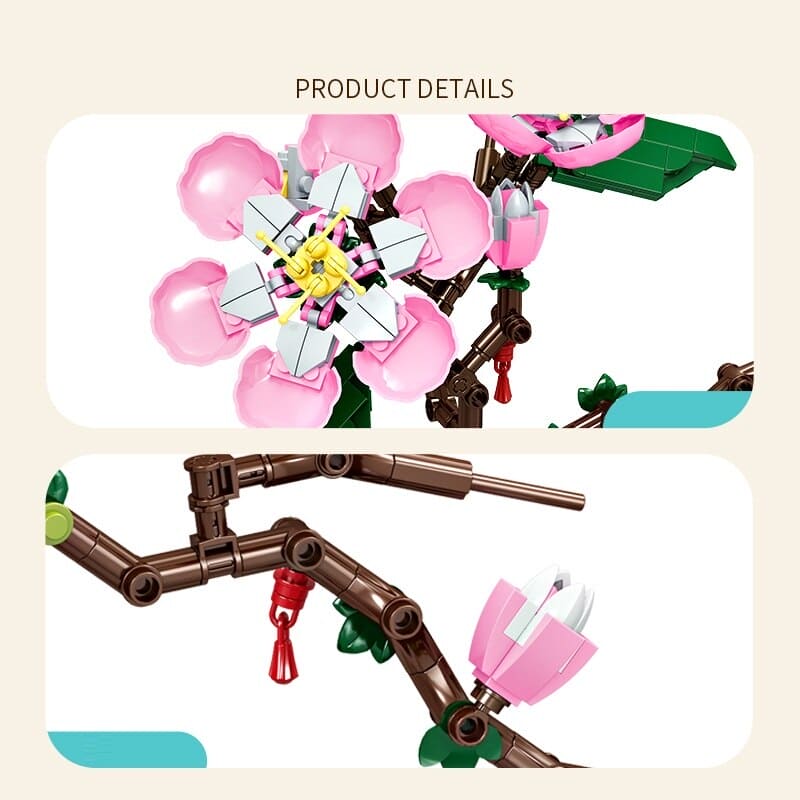 Peach Blossom Flower Toy - Bigem's Otaku BoutiqueDecoratoration752895_WK2F7FDPeach Blossom Flower ToyDecoratorationBigem's Otaku Boutique Bigem's Otaku Boutique752895_WK2F7FDPeach BlossomsWithout Box 609pcsChildren Toy GiftHome DecorationBuilding Blocks