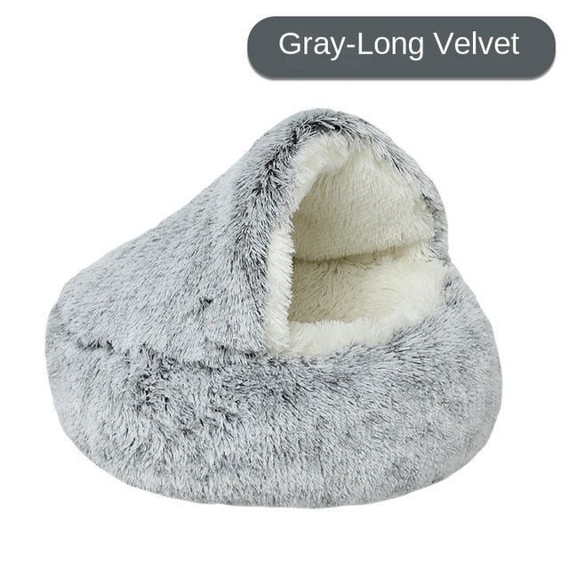 Plush Pet Bed - Bigem's Otaku Boutique1216342_DAABZVSPlush Pet BedBigem's Otaku Boutique Bigem's Otaku Boutique1216342_DAABZVSGray-Long velvetdiameter 60cmPetPlushBed