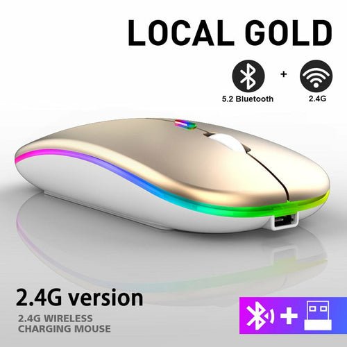 RGB Wireless Bluetooth Mouse - Bigem's Otaku BoutiqueMobile & Laptop AccessoriesND01022368GMA-GLDRGB Wireless Bluetooth MouseMobile & Laptop AccessoriesYellow PandoraBigem's Otaku BoutiqueND01022368GMA-GLDGoldgaming mouseGaming Mouse & Controllersbluetooth mouse