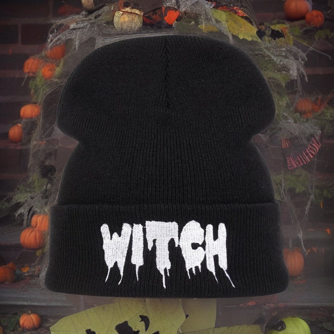 WITCH Beanies Hats For Women - Bigem's Otaku BoutiqueBeanieJUKVHUEWITCH Beanies Hats For WomenBeanieBigem's Otaku Boutique Bigem's Otaku BoutiqueJUKVHUEBlackHalloweenHalloween beaniebeanie