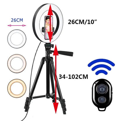 LED Selfie Ring Light Lamp Tripod Holder - Bigem's Otaku Boutique481340_LEWB5JZLED Selfie Ring Light Lamp Tripod HolderBigem's Otaku Boutique Bigem's Otaku BoutiqueLED Selfie Ring Light Lamp Tripod Holder481340_LEWB5JZBlack102CM