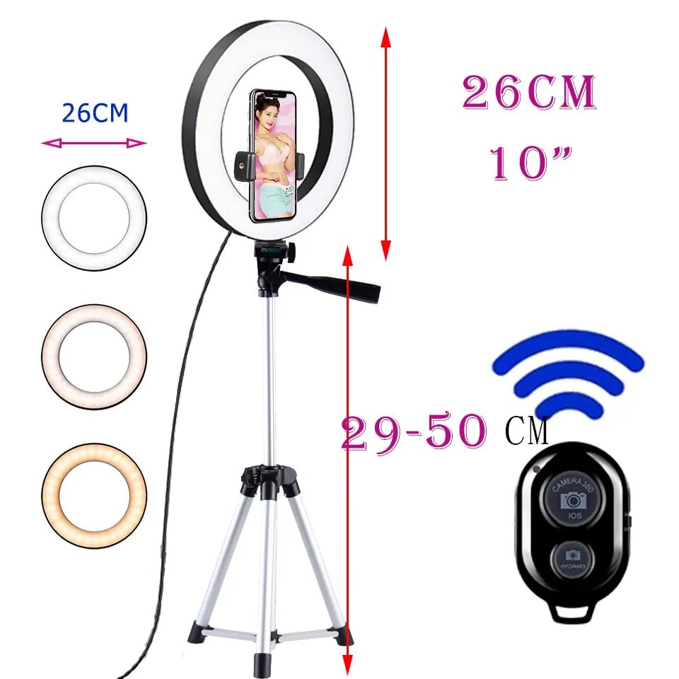 LED Selfie Ring Light Lamp Tripod Holder - Bigem's Otaku Boutique481340_LEWB5JZLED Selfie Ring Light Lamp Tripod HolderBigem's Otaku Boutique Bigem's Otaku BoutiqueLED Selfie Ring Light Lamp Tripod Holder481340_LEWB5JZBlack102CM