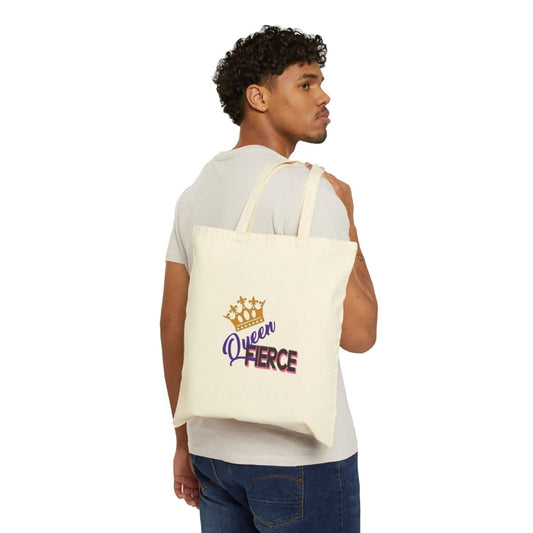 Queen Fierce Cotton Canvas Tote Bag - Bigem's Otaku BoutiqueBags33780863765895877740Queen Fierce Cotton Canvas Tote BagBagsPrintifyBigem's Otaku BoutiqueQueen Fierce Cotton Canvas Tote Bag33780863765895877740Natural15" x 16"BagsCottonAccessories