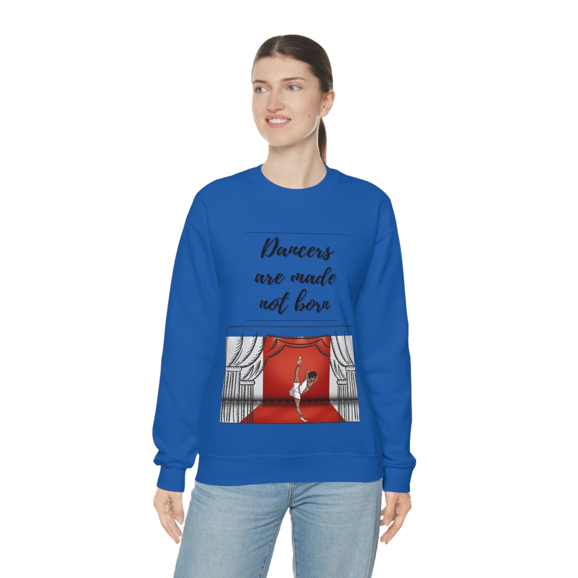 A Dancer is Made Not Born Unisex Heavy Blend Crewneck Sweatshirt - Bigem's Otaku BoutiqueSweatshirt26449552997888556274A Dancer is Made Not Born Unisex Heavy Blend Crewneck SweatshirtSweatshirtPrintifyBigem's Otaku Boutique26449552997888556274SWhiteCrew neckDTGBack to School
