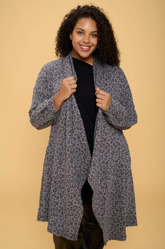 Animal Print Cardigan with Asymmetrical Hem and Side Pocket - Bigem's Otaku BoutiqueWomen's Clothing4226JK-X-CH-1XAnimal Print Cardigan with Asymmetrical Hem and Side PocketWomen's ClothingTan HephaestusBigem's Otaku Boutique4226JK-X-CH-1X1XCHARCOALSmileHairstyle