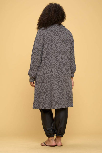 Animal Print Cardigan with Asymmetrical Hem and Side Pocket - Bigem's Otaku BoutiqueWomen's Clothing4226JK-X-CH-1XAnimal Print Cardigan with Asymmetrical Hem and Side PocketWomen's ClothingTan HephaestusBigem's Otaku Boutique4226JK-X-CH-1X1XCHARCOALSmileHairstyle