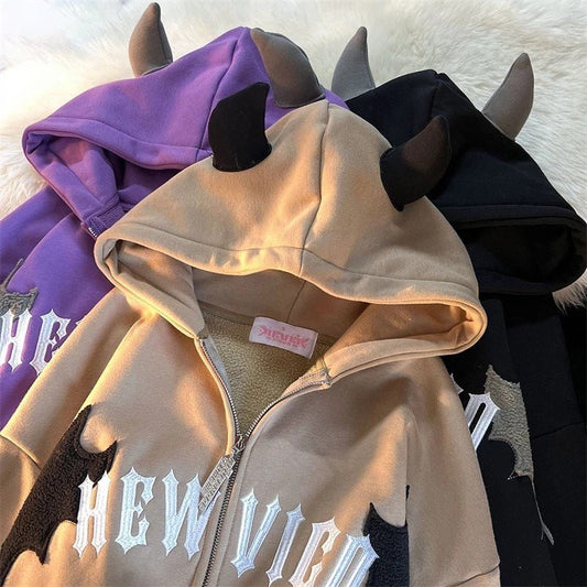 Bat Wing Devil Horn Hoodies - Bigem's Otaku Boutique969998_YHGR3LGBat Wing Devil Horn HoodiesBigem's Otaku Boutique Bigem's Otaku Boutique969998_YHGR3LGBlackSJacketSweatshirtHoodie