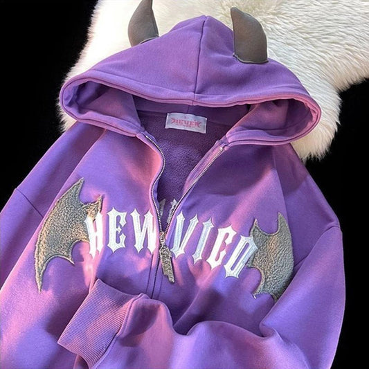 Bat Wing Devil Horn Hoodies - Bigem's Otaku Boutique969998_YHGR3LGBat Wing Devil Horn HoodiesBigem's Otaku Boutique Bigem's Otaku Boutique969998_YHGR3LGBlackSJacketSweatshirtHoodie