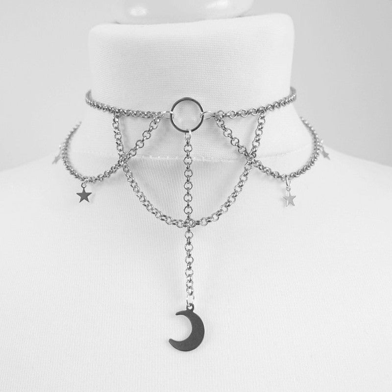 Black Crescent Moon Choker Necklace - Bigem's Otaku Boutique696323_U65SBE4Black Crescent Moon Choker NecklaceBigem's Otaku Boutique Bigem's Otaku Boutique696323_U65SBE4Steel ColorGiftJewelryAccessories