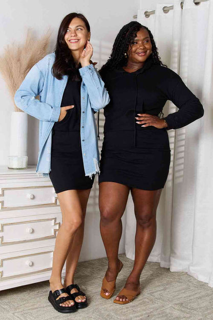 Culture Code Full Size Drawstring Long Sleeve Hooded Dress - Bigem's Otaku Boutique100101000217270Culture Code Full Size Drawstring Long Sleeve Hooded DressTrendsiBigem's Otaku Boutique100101000217270BlackSShip from USACulture Code