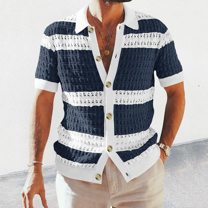 "Eleganza" Striped Knitted Cardigan - Bigem's Otaku Boutique1202833_wxh001"Eleganza" Striped Knitted CardiganBigem's Otaku Boutique Bigem's Otaku Boutique1202833_wxh001Dark BlueSClothesCardigan
