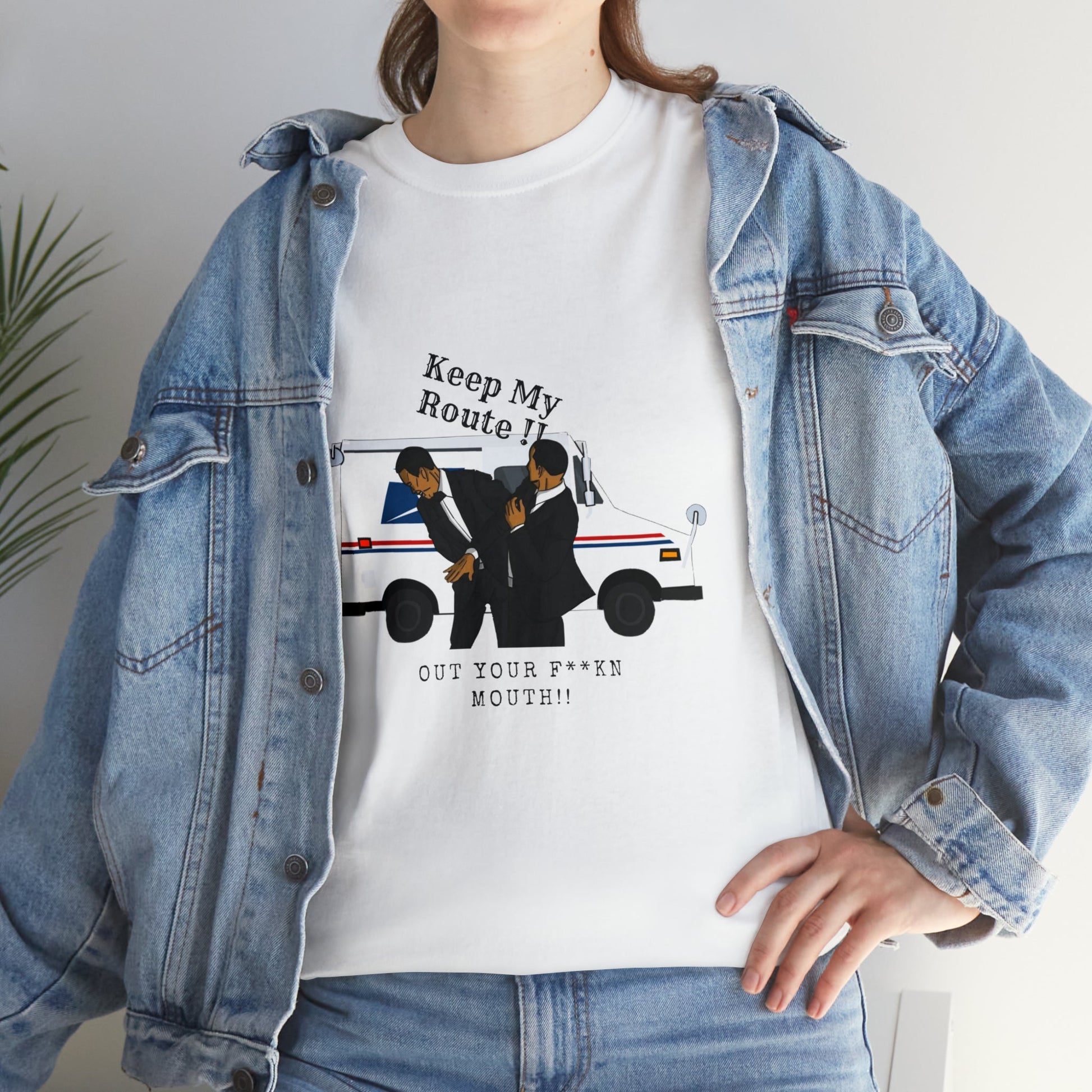 Get My Route Out Your Fuckin Mouth /Will Smith Slap / Chris Rock / Mail man Unisex Heavy Cotton Tee - Bigem's Otaku BoutiqueT-Shirt20397193630876369777Get My Route Out Your Fuckin Mouth /Will Smith Slap / Chris Rock / Mail man Unisex Heavy Cotton TeeT-ShirtPrintifyBigem's Otaku Boutique20397193630876369777WhiteSCrew neckDTGBack to School
