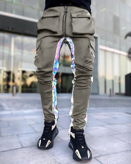 Men's Casual Reflective Jogger - Bigem's Otaku Boutique743056_XETV2XQMen's Casual Reflective JoggerBigem's Otaku Boutique Bigem's Otaku Boutique743056_XETV2XQNCK75BlackXLJoggerTrouserCargo Pants