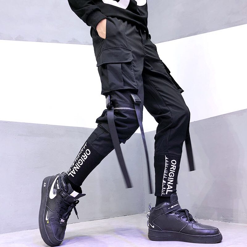 Men's Ribbon Cargo Pants - Bigem's Otaku Boutique1032881_VAVVCEPMen's Ribbon Cargo PantsBigem's Otaku Boutique Bigem's Otaku Boutique1032881_VAVVCEPBlackXXLJoggersPantsCargo Pants