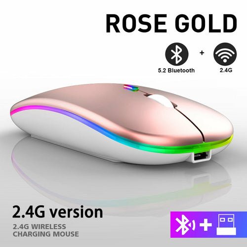RGB Wireless Bluetooth Mouse - Bigem's Otaku BoutiqueMobile & Laptop AccessoriesND01022368GMA-RGLDRGB Wireless Bluetooth MouseMobile & Laptop AccessoriesYellow PandoraBigem's Otaku BoutiqueND01022368GMA-RGLDRose Goldgaming mouseGaming Mouse & Controllersbluetooth mouse