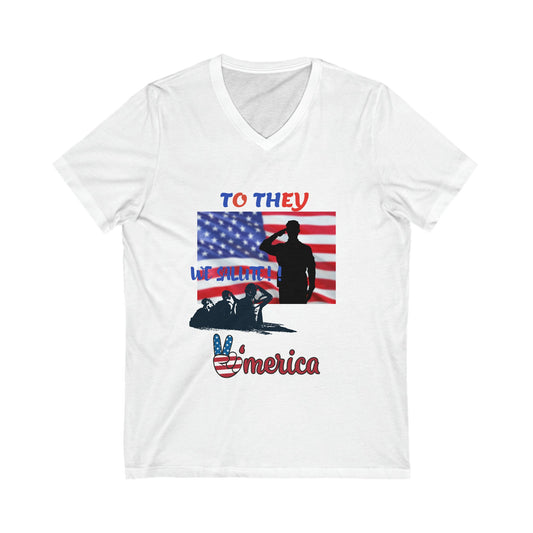 To They We Salute Unisex Jersey Short Sleeve V-Neck Tee - Bigem's Otaku BoutiqueV-neck11351450438100889204To They We Salute Unisex Jersey Short Sleeve V-Neck TeeV-neckPrintifyBigem's Otaku Boutique11351450438100889204SWhiteDTGMen's ClothingCotton